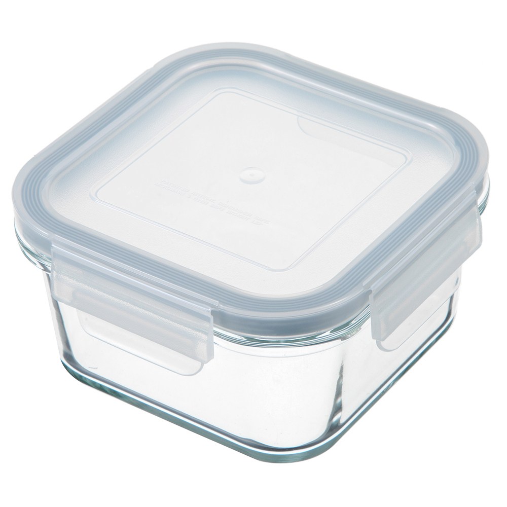 코멧 키친 유리 밀폐용기 세트(내열 400도), 8개, 450ml 정사각형 용기 8p - thumb image