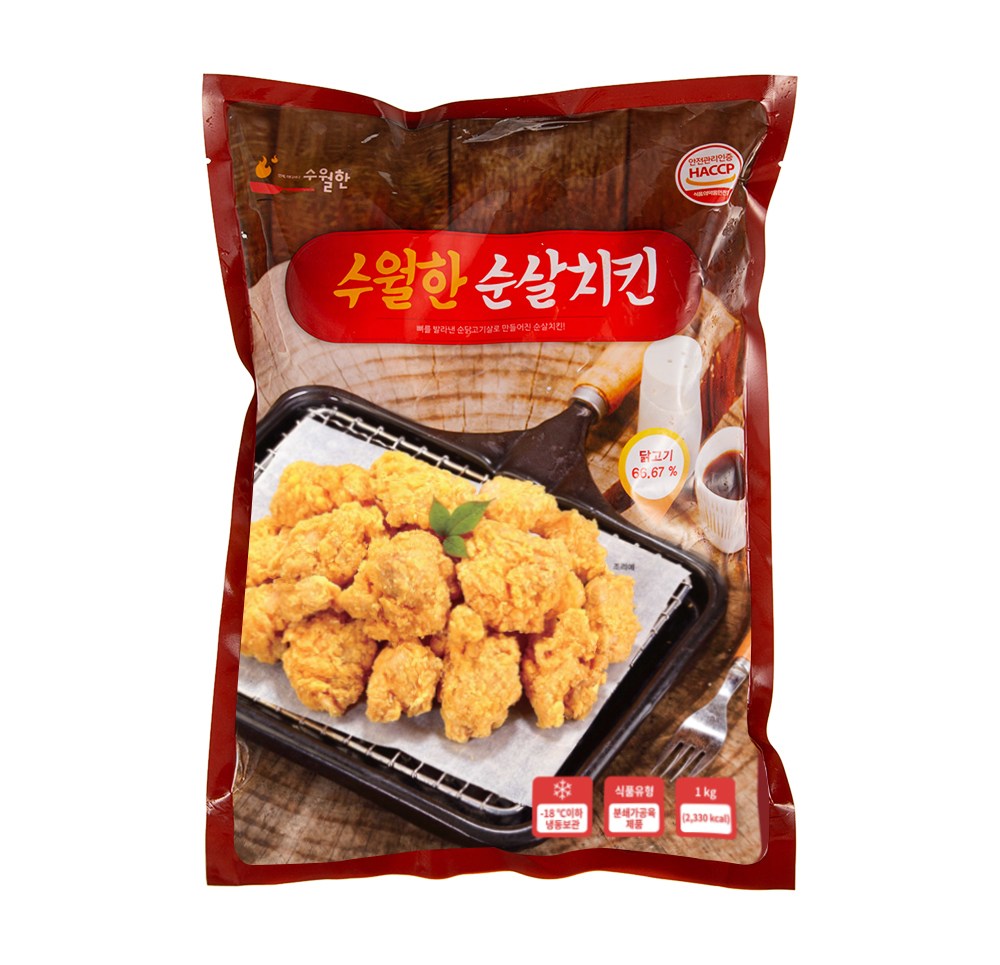 수월한 순살치킨 (냉동), 1kg, 4개 - thumb image