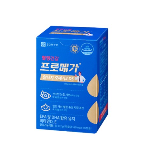 종근당건강 프로메가 알티지오메가3 DS 600mg 1개월분 리뉴얼, 60정, 3개 - thumb image