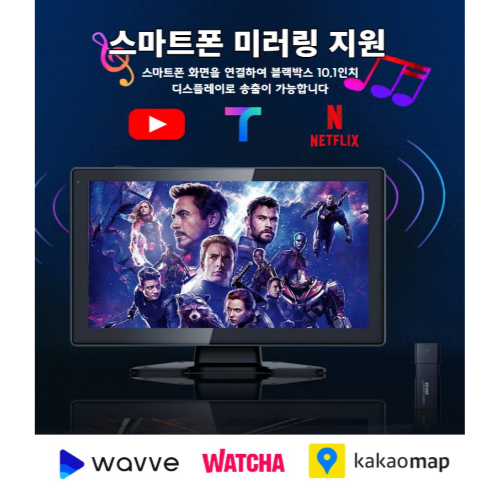 카이루스 10.1인치 4채널 터치 화물차 블랙박스 AHD 1080p 800만화소 카메라 4개 전원선 128G 트럭 차량 풀세트, 128GB - thumb image