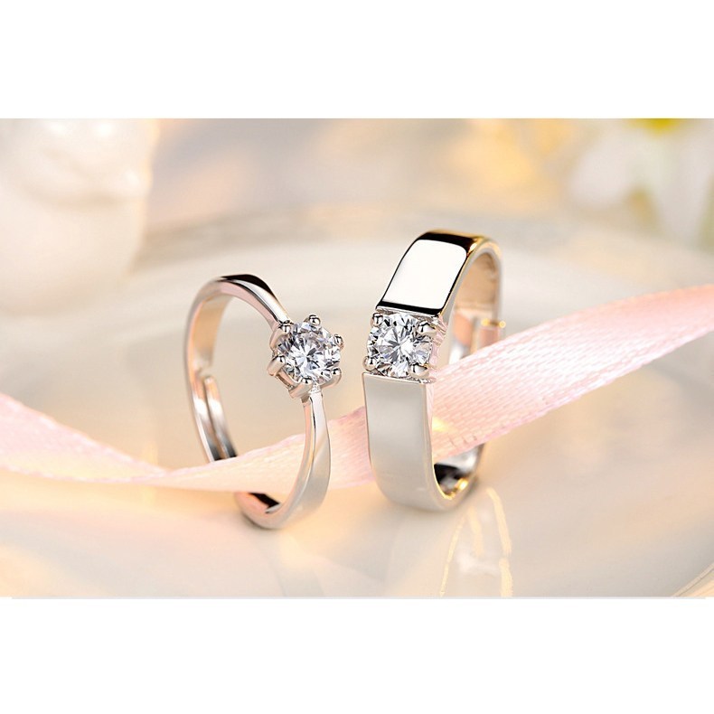 RC02SET Silver 실버 사랑의 서약 은반지 커플링 - thumb image