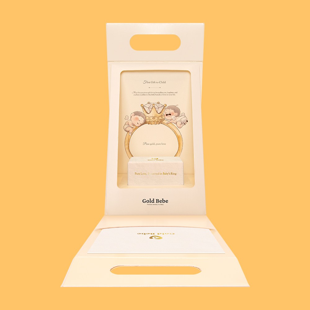 골드베베 24K 순금 돌반지 아기 첫돌 백일반지 돌잔치 돌선물 0.5g 1g 1.875g 3.75g - thumb image