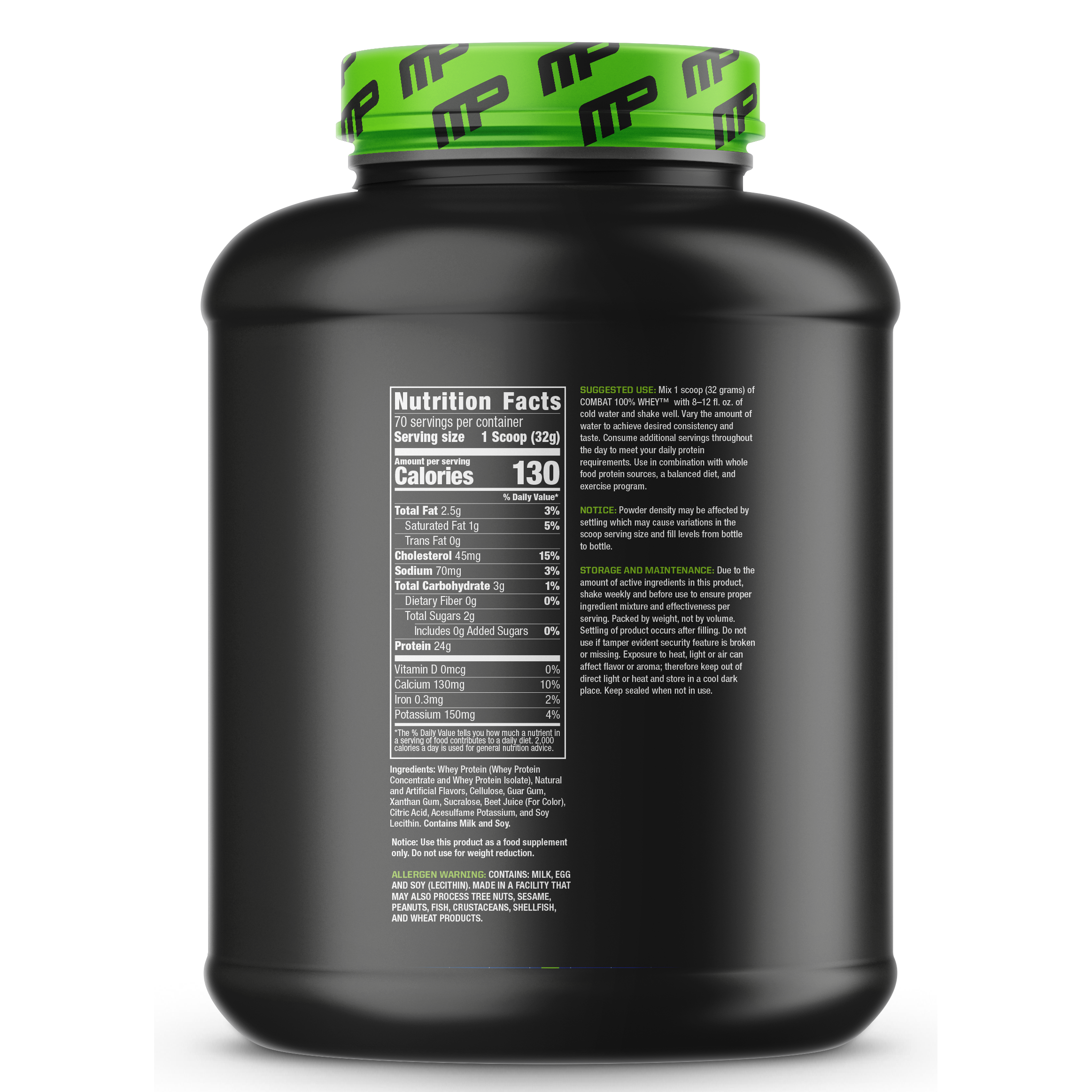 머슬팜 컴뱃 울트라 웨이 프로틴 파우더 드링크 믹스 단백질 보충제 스트로베리, 1개, 2.269kg - thumb image