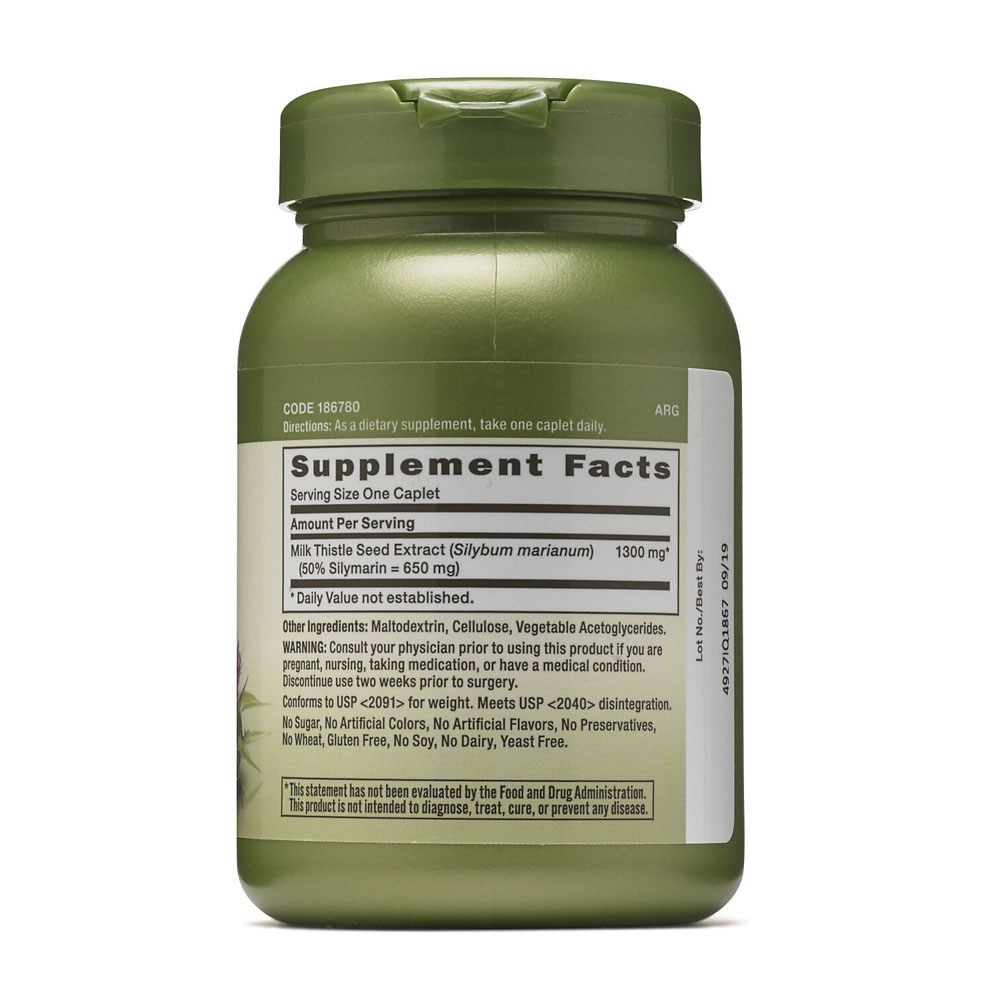 GNC 밀크씨슬 1300mg, 60정, 2개 - thumb image