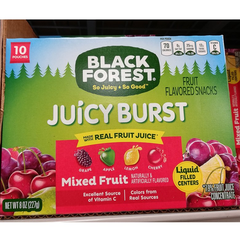 Black Forest Juicy Burst made with Real Fruit Juice 블랙 포레스트 쥬시 버스트 과일